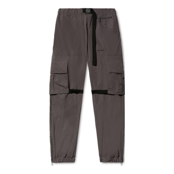 

Брюки poly diagonal-stripes cargo pants 'dark grey' Off-White, серый