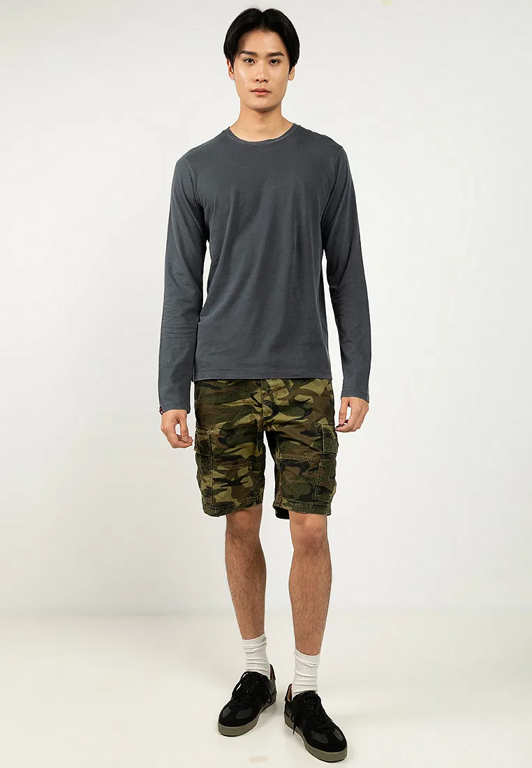 Футболка с длинным рукавом, классическая, Essential, Classic Superdry, темно-синий — фото 4
