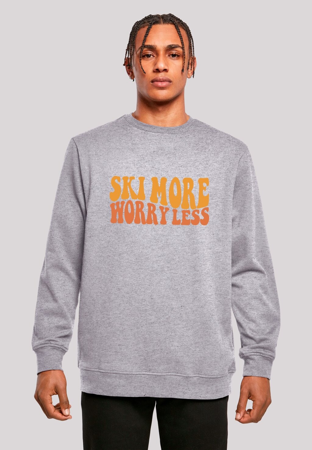 

Толстовка SKI MORE WORRY LESS F4NT4STIC, серый