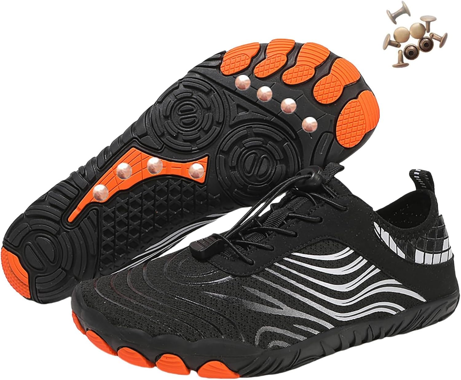 

Кроссовки для женщин и мужчин, обувь для ходьбы и походов, кроссовки с широкой носочной частью Generic, черный