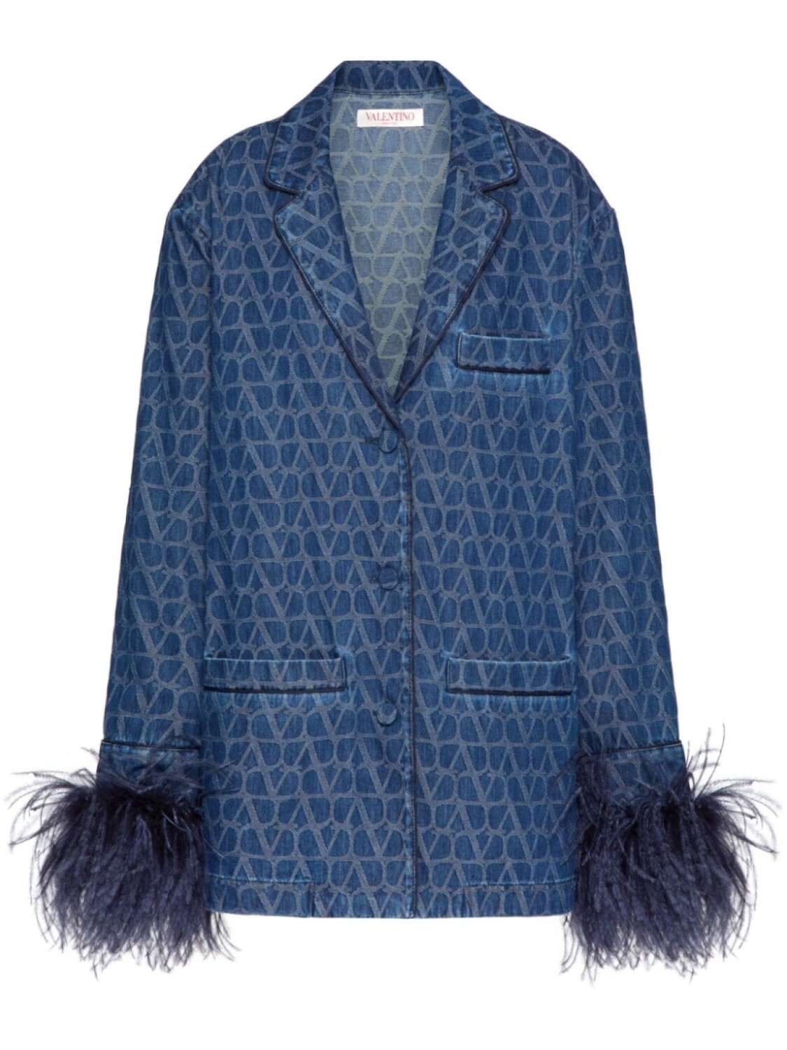 

Valentino Garavani джинсовая куртка Toile Iconographe, синий