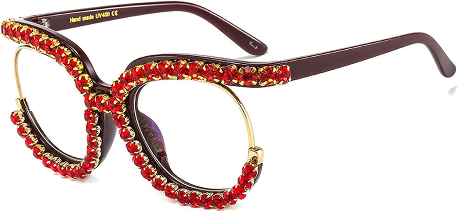 

Солнцезащитные очки Willochra с круглыми блестящими стразами для женщин, бриллиантовые, конфетные цвета, женские хрустальные солнцезащитные очки, блестящие очки-маска, Red