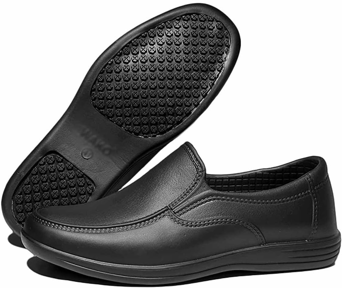 

Мужские обувь для шеф-повара, противоскользящие туфли для кухни, противоскользящие кроссовки для ходьбы, водо- и маслоотталкивающие медицинские и поварские туфли для мужчин Gvgkrtkuy, черный