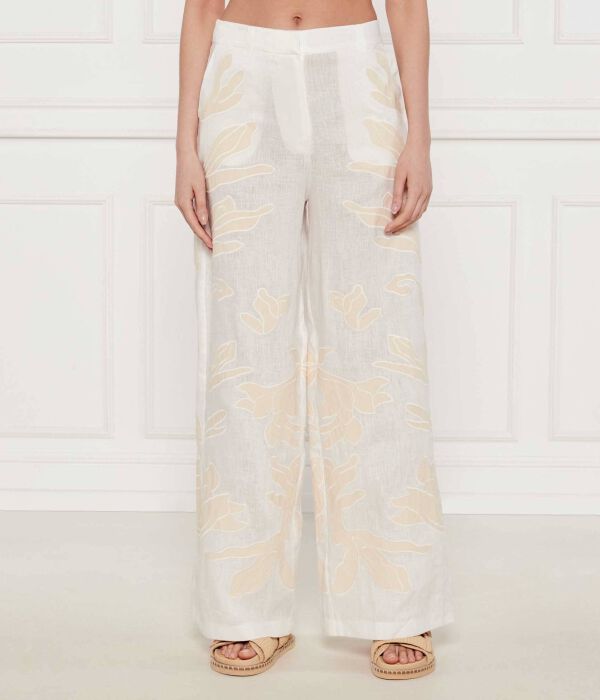 

Льняные брюки кадьяк Relaxed fit Marella, экрю