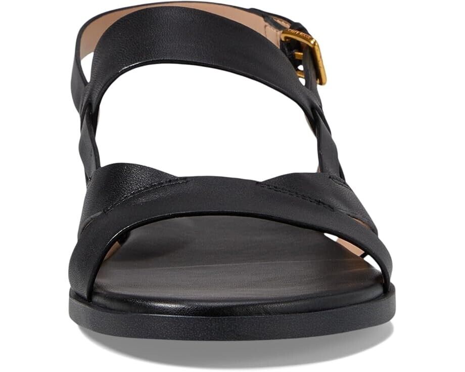 Cole Haan Fawn W30284 Slingback Women's 9 Black Leather Slip On Sandal FZP187 (Black,9) — фото 4