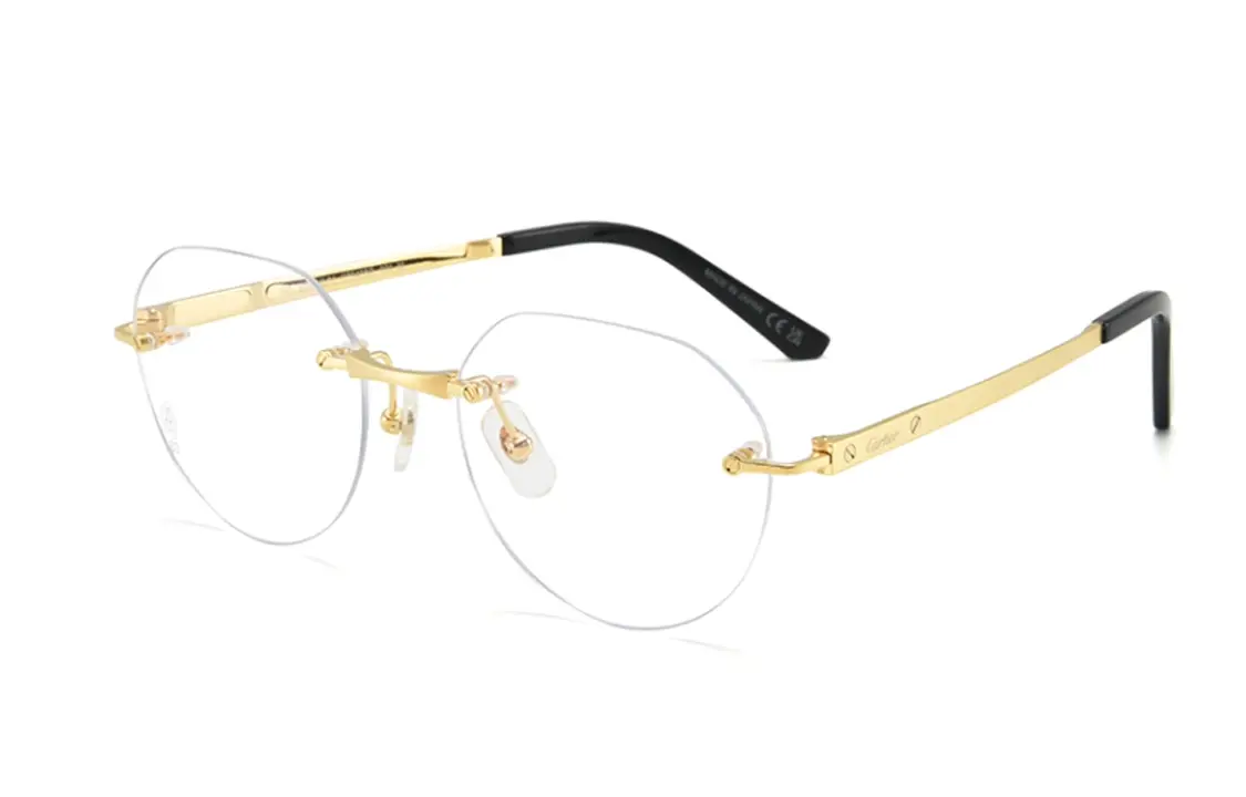 

Cartier Очки с круглой оправой, Gold
