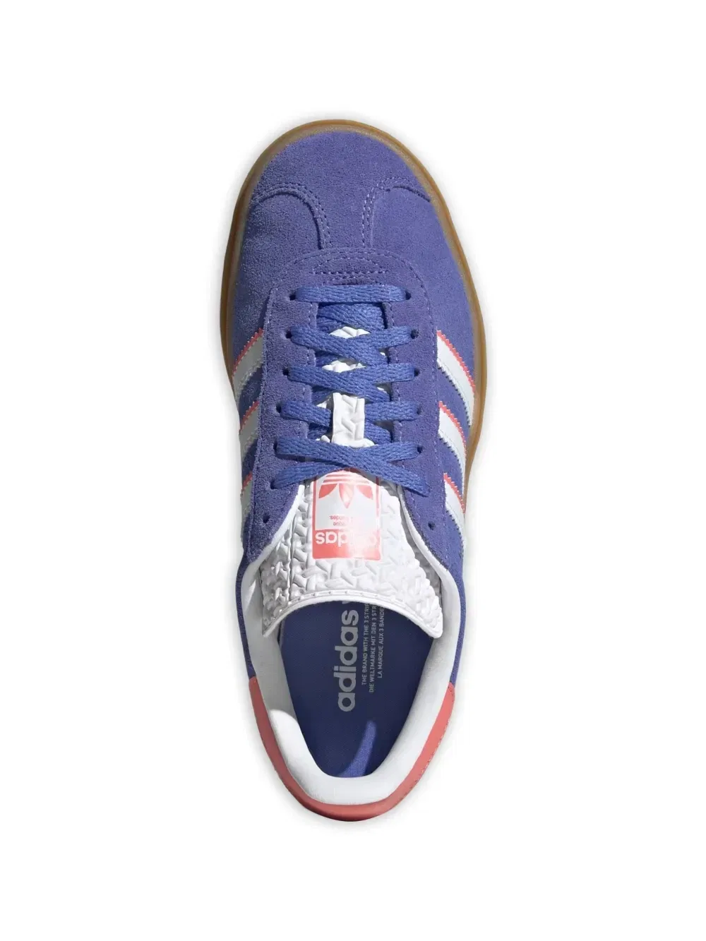 Кроссовки Gazelle Bold с полосками Adidas Kids, фиолетовый — фото 4