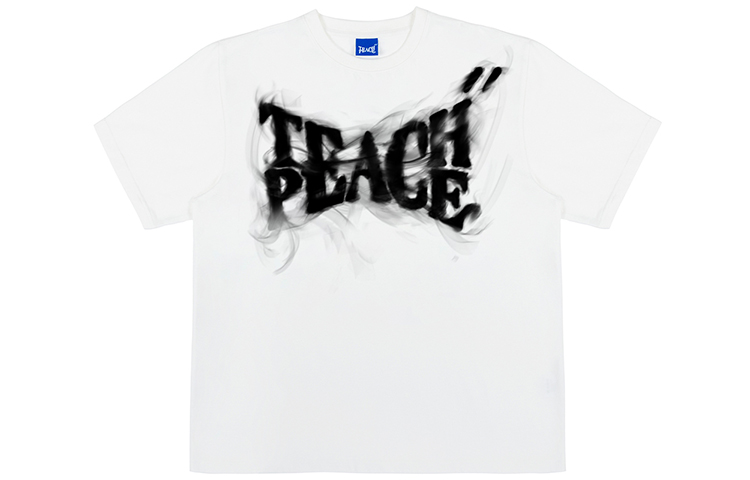 

Футболка унисекс Teach Peace, White Comes with Short-sleeved T-shirt with Butterfly Print