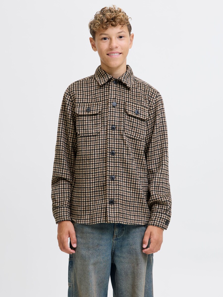 Рубашка на пуговицах Comfort fit Jack & Jones Junior, коричневый — фото 2