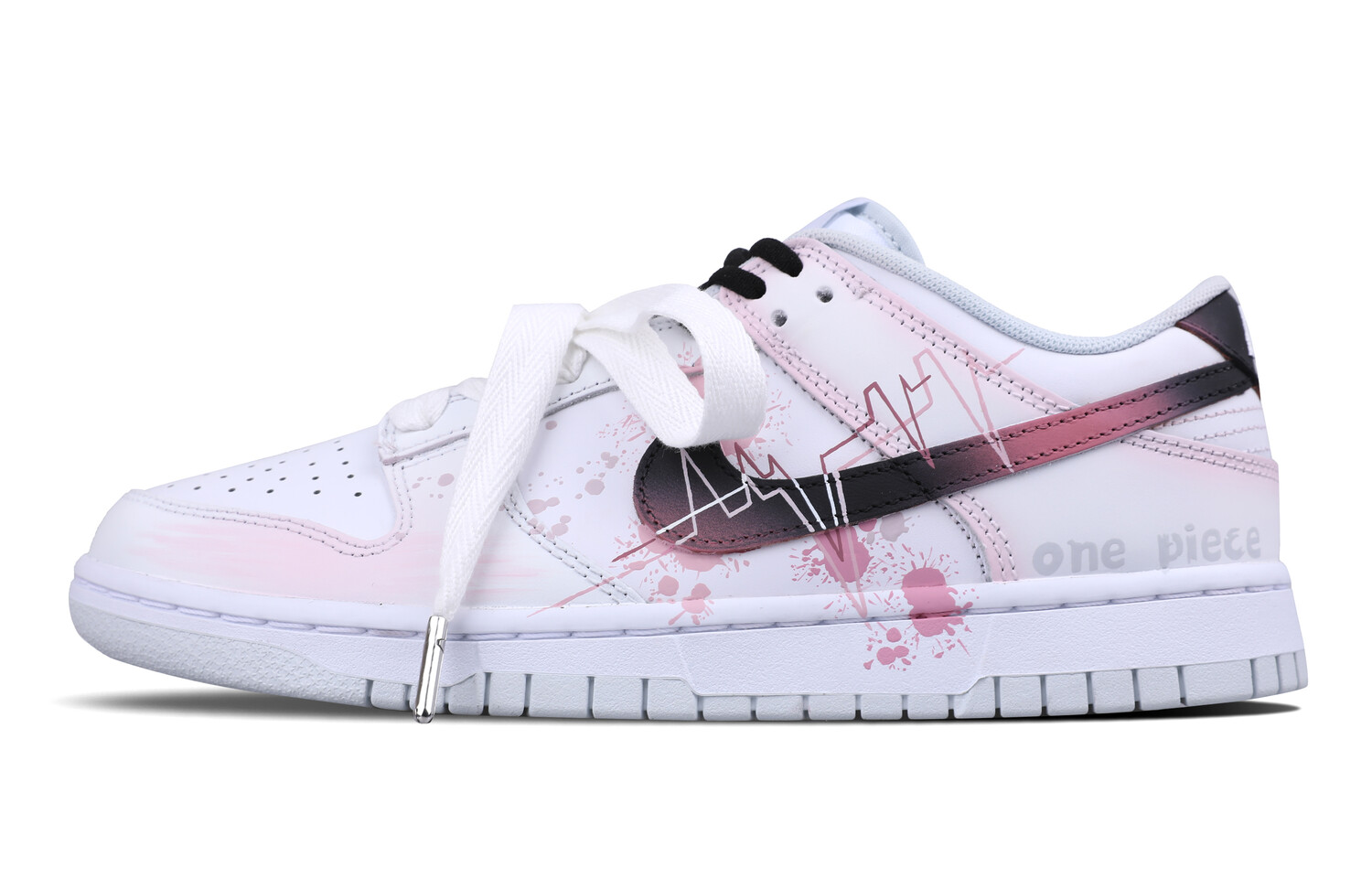 

Кроссовки Nike Dunk Skateboarding Shoes Unisex Low-top White/Pink/Black, белый