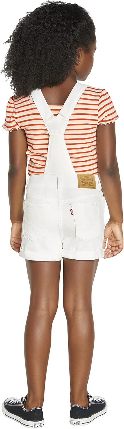 Levi's baby-girls And Baby Denim Shortall, White/Original — фото 4