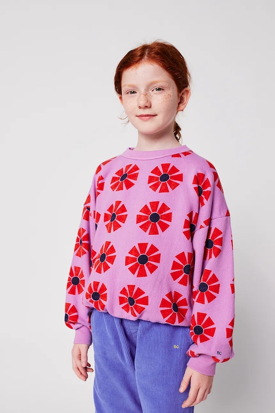 

Детская хлопковая толстовка Kaleidoscope Bobo Choses, фиолетовый