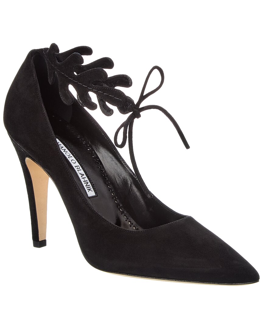 Туфли-лодочки Manolo Blahnik Florettehi 105 из замши, черный