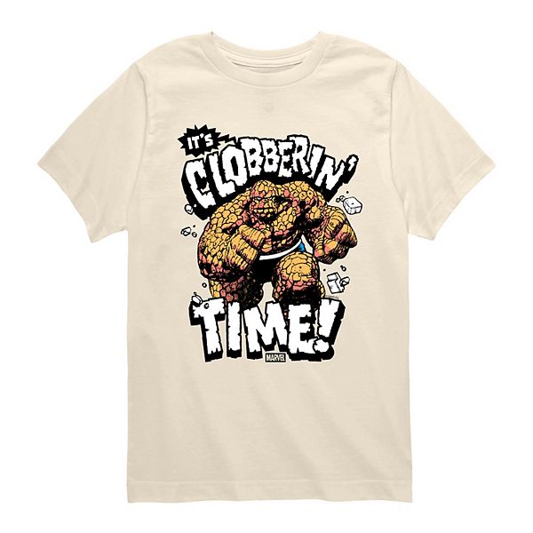 

Футболка с принтом "Fantastic Four: First Steps The Thing It's Clobberin' Time" для мальчиков 8-20 Marvel, Cream