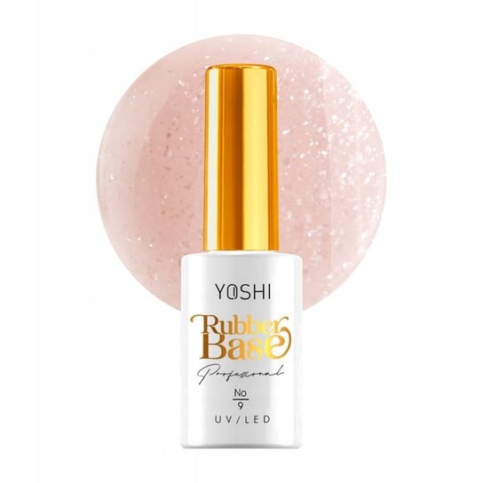 

Каучуковая основа для гибридных ногтей, 10 мл Yoshi, Rubber Base Glitter 9