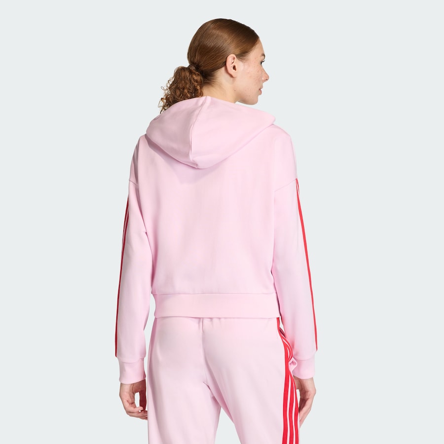 Спортивная толстовка с капюшоном на молнии ADIDAS SPORTSWEAR  Essentials, Rose — фото 3