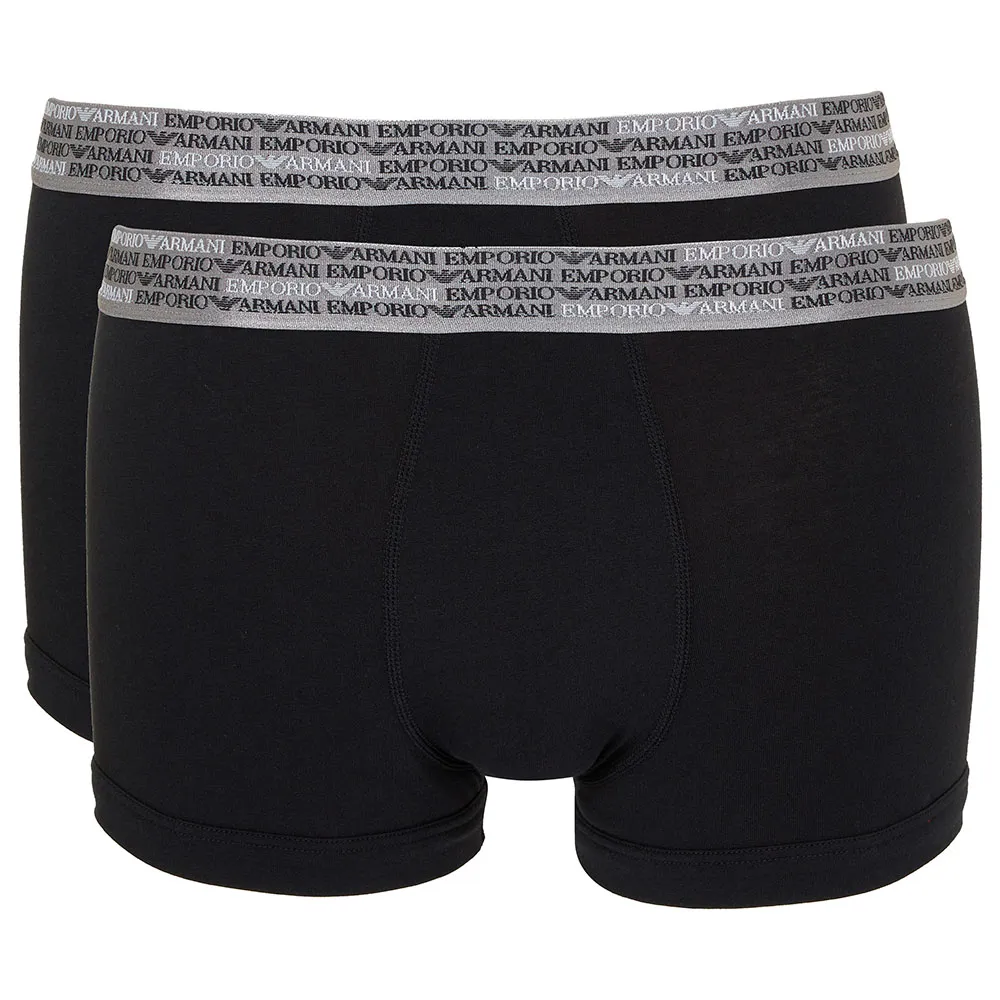 

Боксеры Emporio Armani All Over Logo Elastic Trunk 2 units, черный