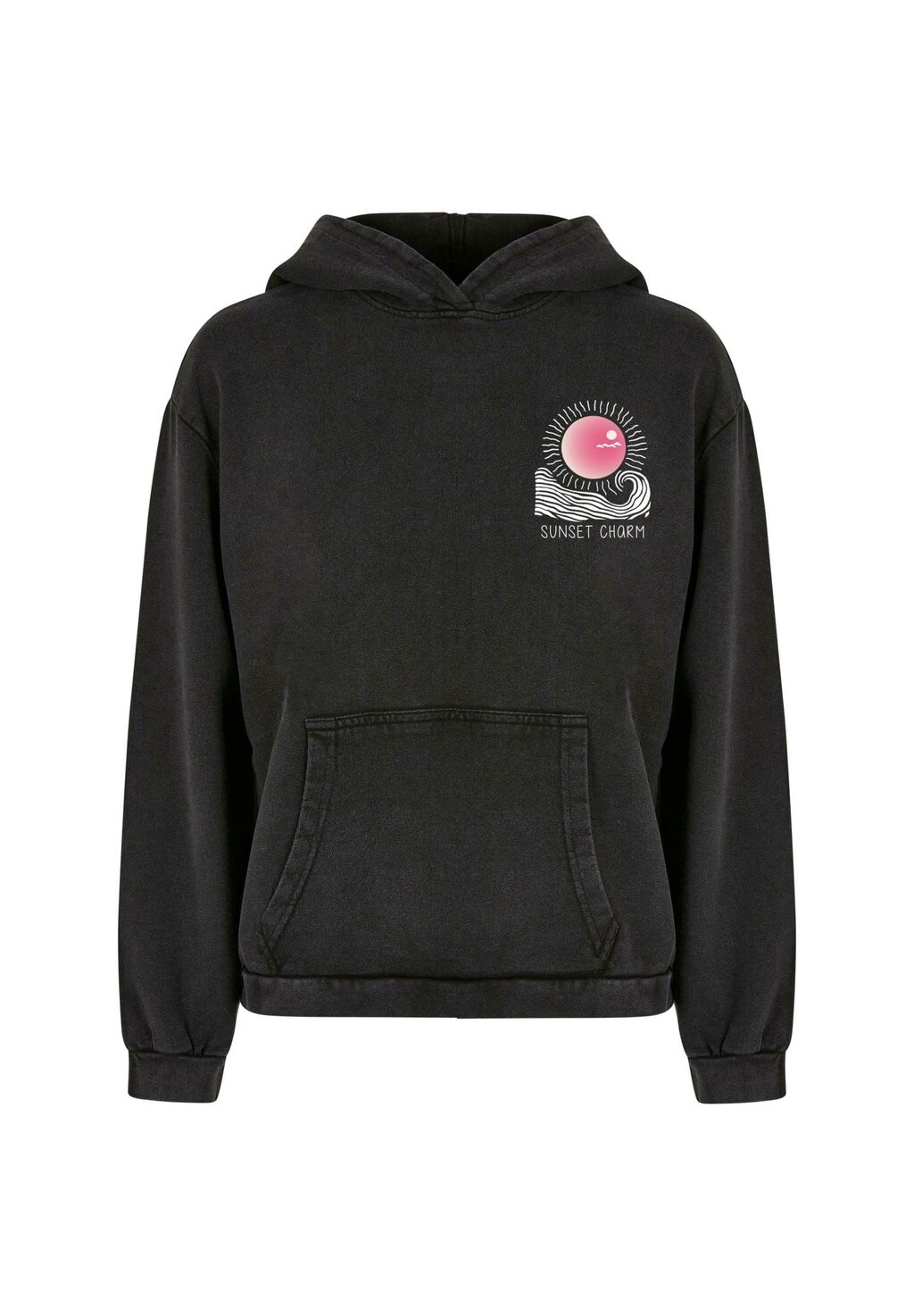 

Толстовка с капюшоном SUNSET CHARM ACID WASHED Merchcode, черный