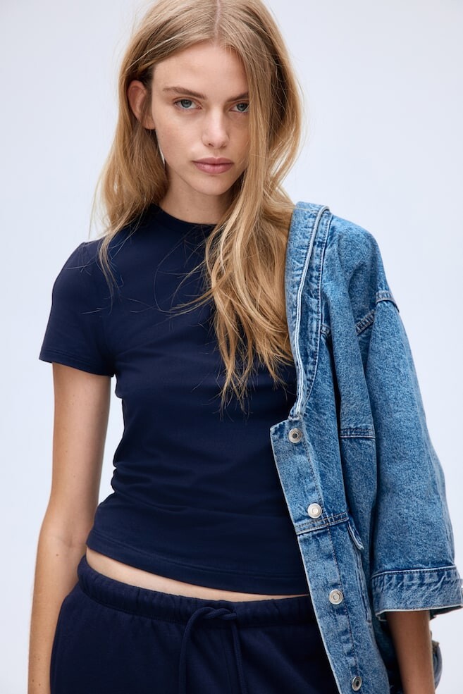 

Облегающая футболка H&M, синий