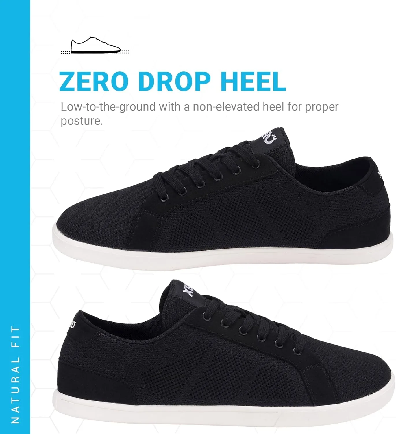 Мужские повседневные кроссовки Xero Shoes Dillon из парусины - легкая, дышащая обувь для мужчин, черный — фото 3