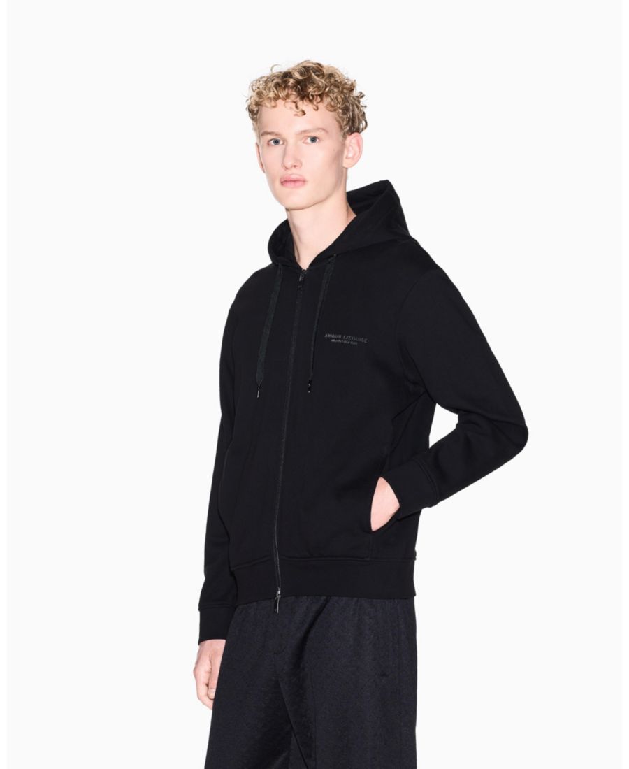 

Мужская толстовка на молнии с логотипом Milan NY A|X Armani Exchange, Black