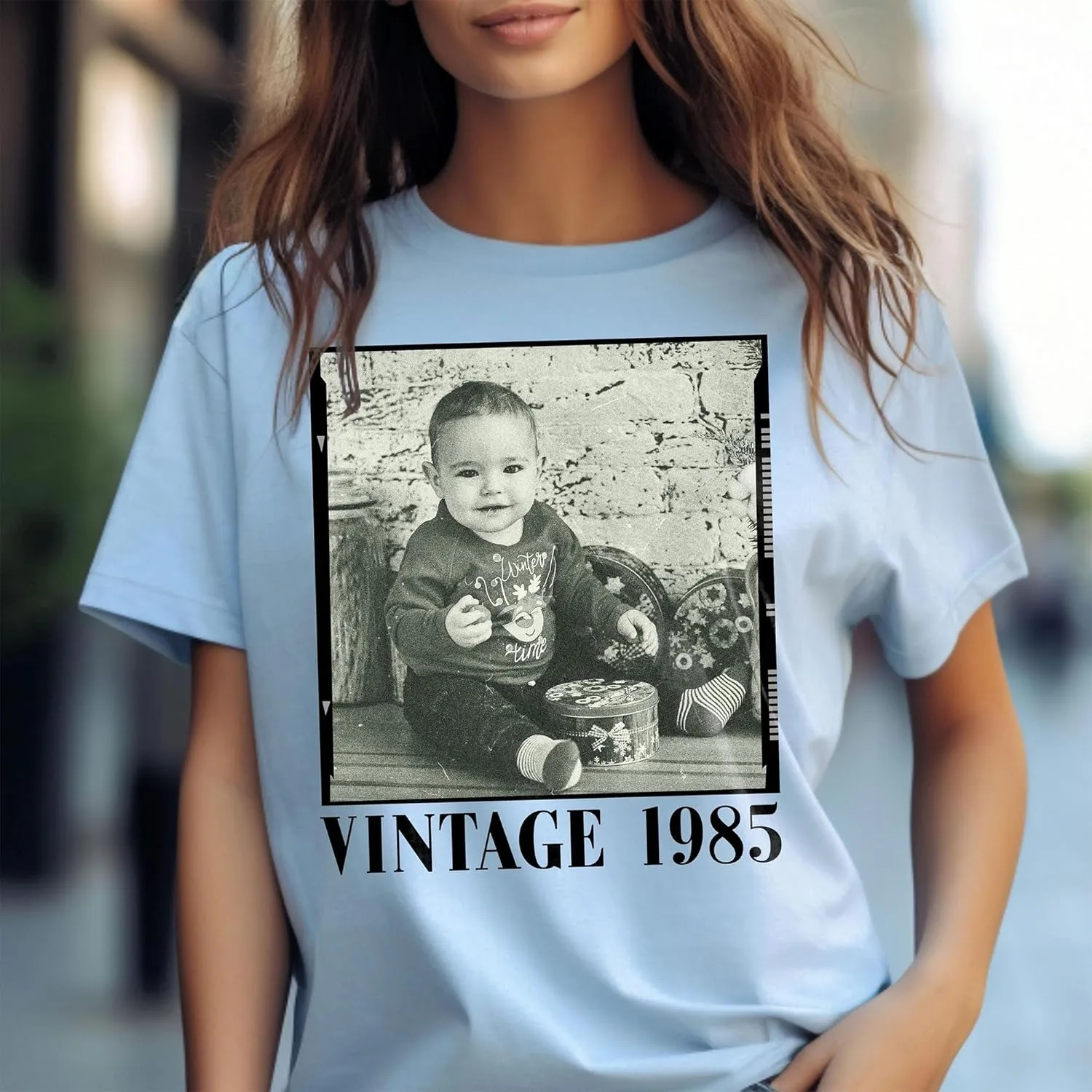 Футболка на день рождения с фото и годом, Vintage Est. 1995 — фото 4