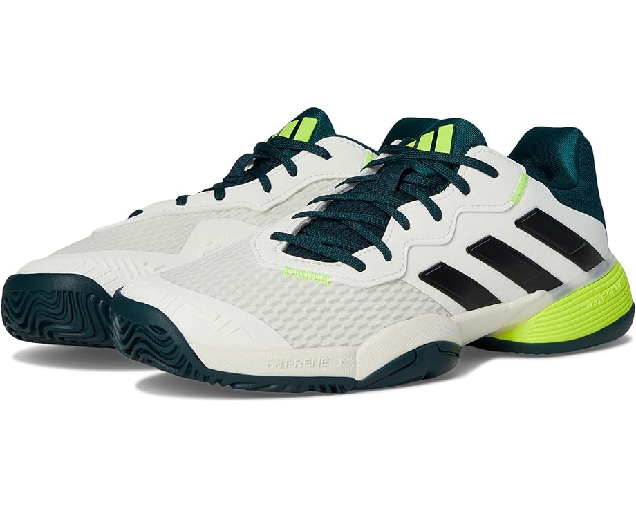 

Кроссовки adidas Kids Barricade Tennis Shoes, цвет Off White/Black/Aurora Ivy