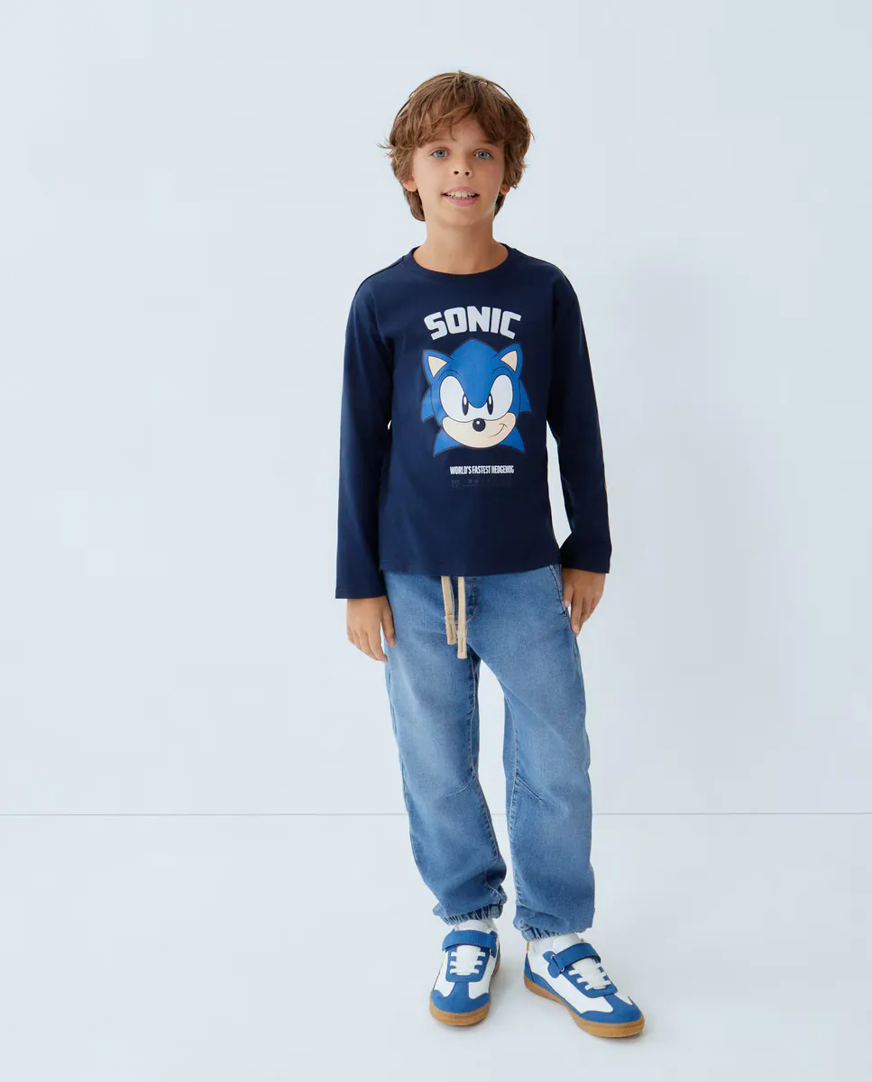 

Футболка Sonic для мальчика с длинными рукавами Kids El Corte Inglés, цвет 440 Azulón