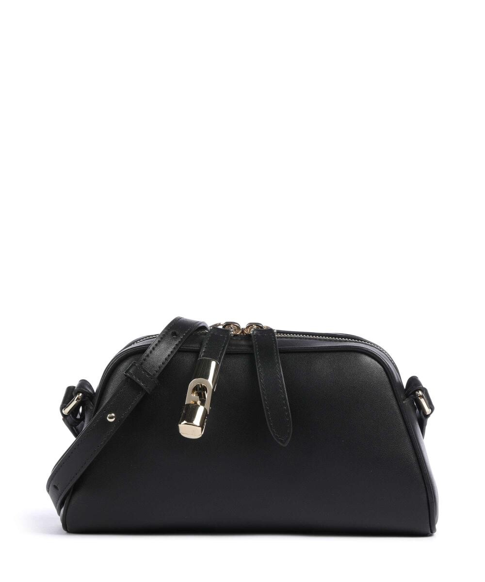 

Сумка через плечо goccia s из мелкозернистой телячьей кожи. Furla, черный