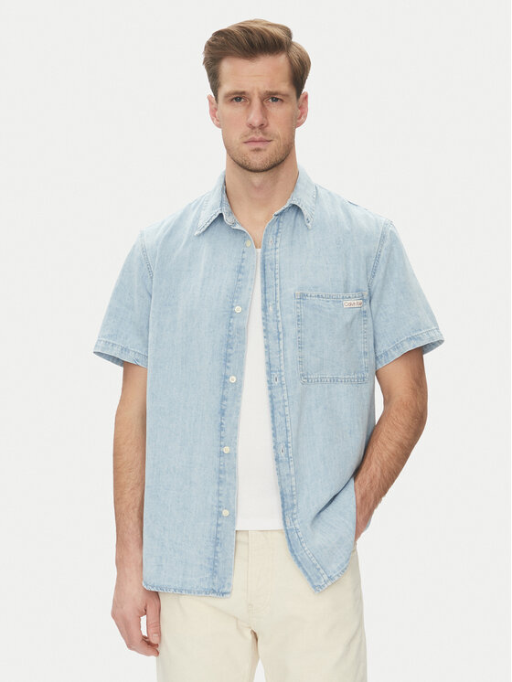 

Джинсовая рубашка стандартный крой J30J327180 Calvin Klein Jeans, синий