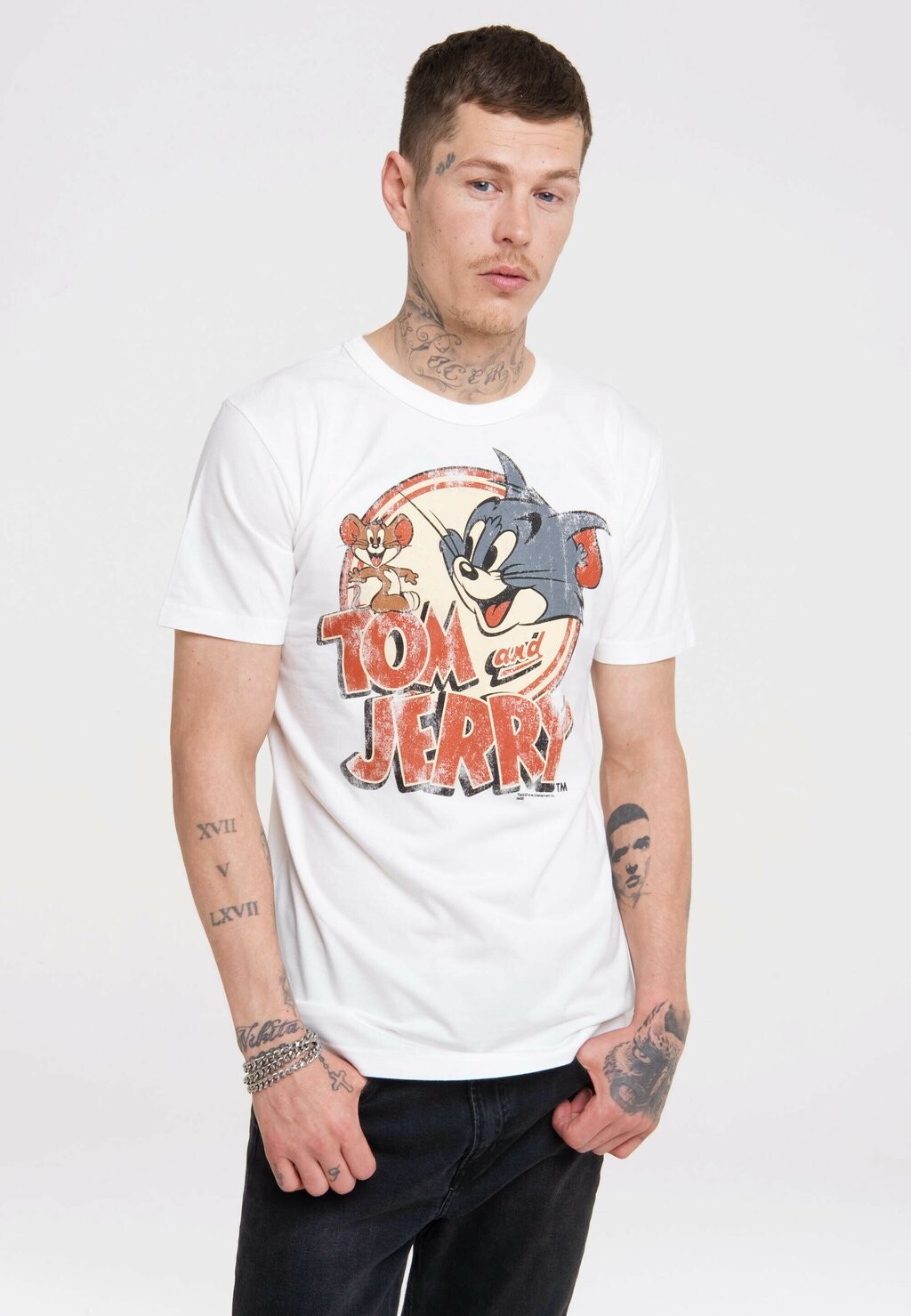 

Футболка с принтом TOM & JERRY LOGOSHIRT, цвет weiß