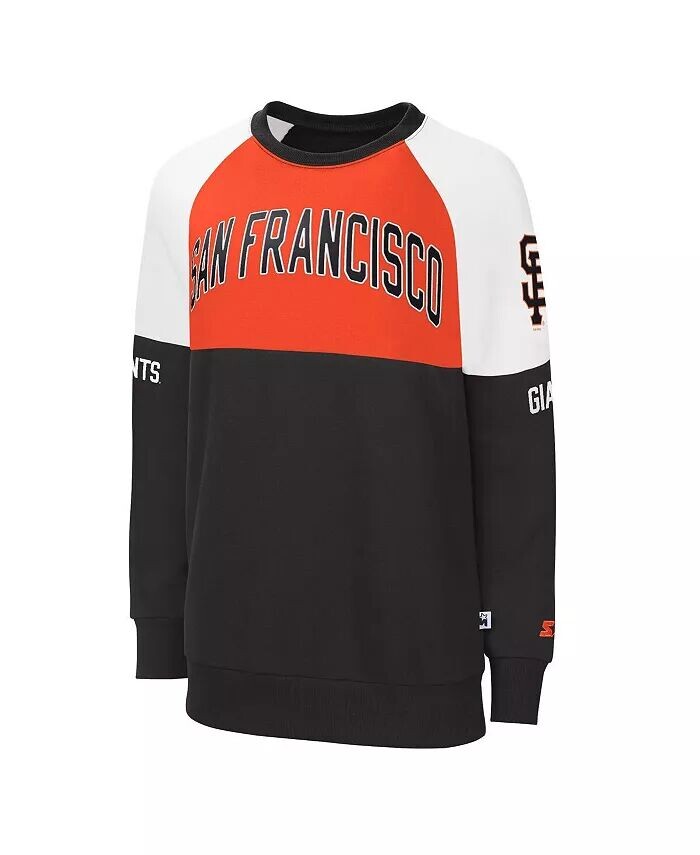 

Женская черная, оранжевая толстовка-пуловер San Francisco Giants Baseline Raglan Starter