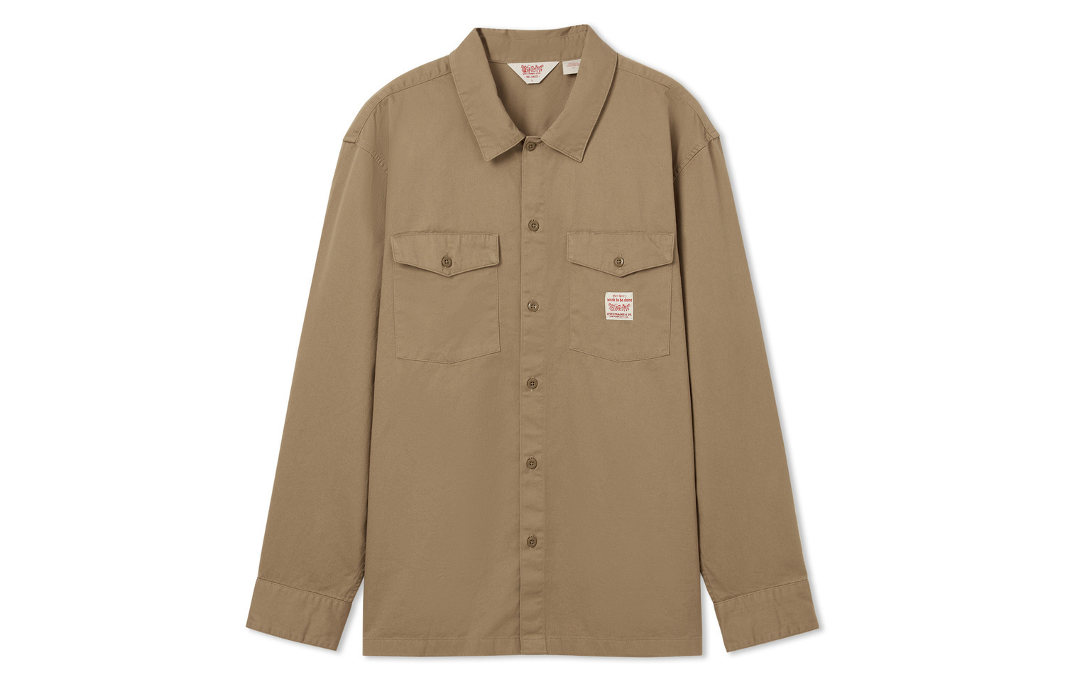 

Мужская рубашка коричневого цвета Levis, коричневый