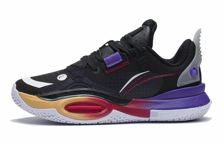 

Баскетбольные кроссовки All City 10 Kids GS Low-top черные/фиолетовые New Lakers Lining Young