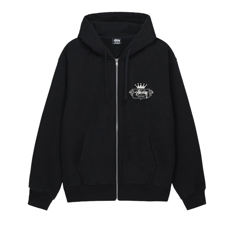 

Худи Stussy Built To Last Zip Hoodie, черный