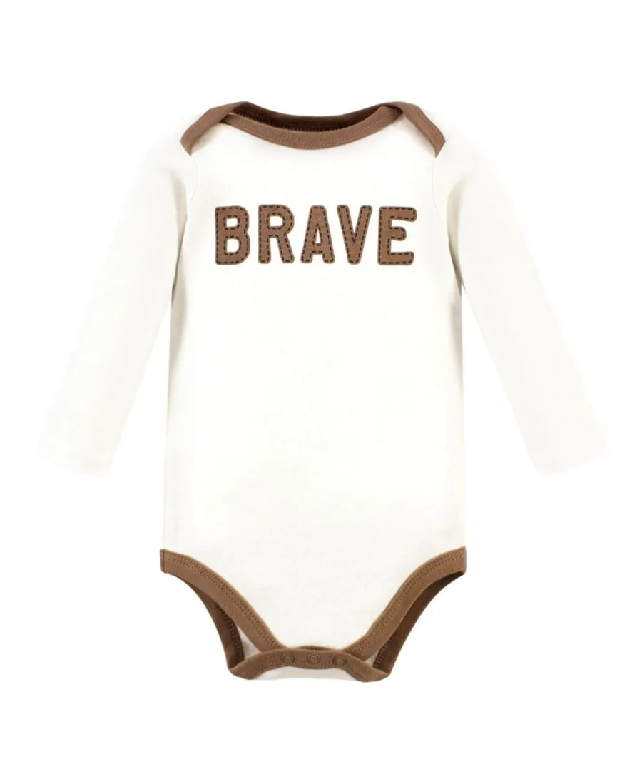 Коллекция из пяти хлопковых боди с длинными рукавами Hudson Baby, Brave Lion 5 Pack — фото 3