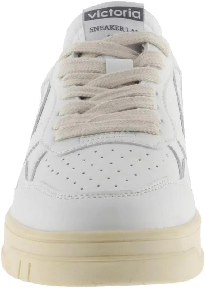 Кроссовки victoria Low-Top Unisex Seul Leather Effect White Monochrome & Perforated Toe 1257100 for Adults — фото 2