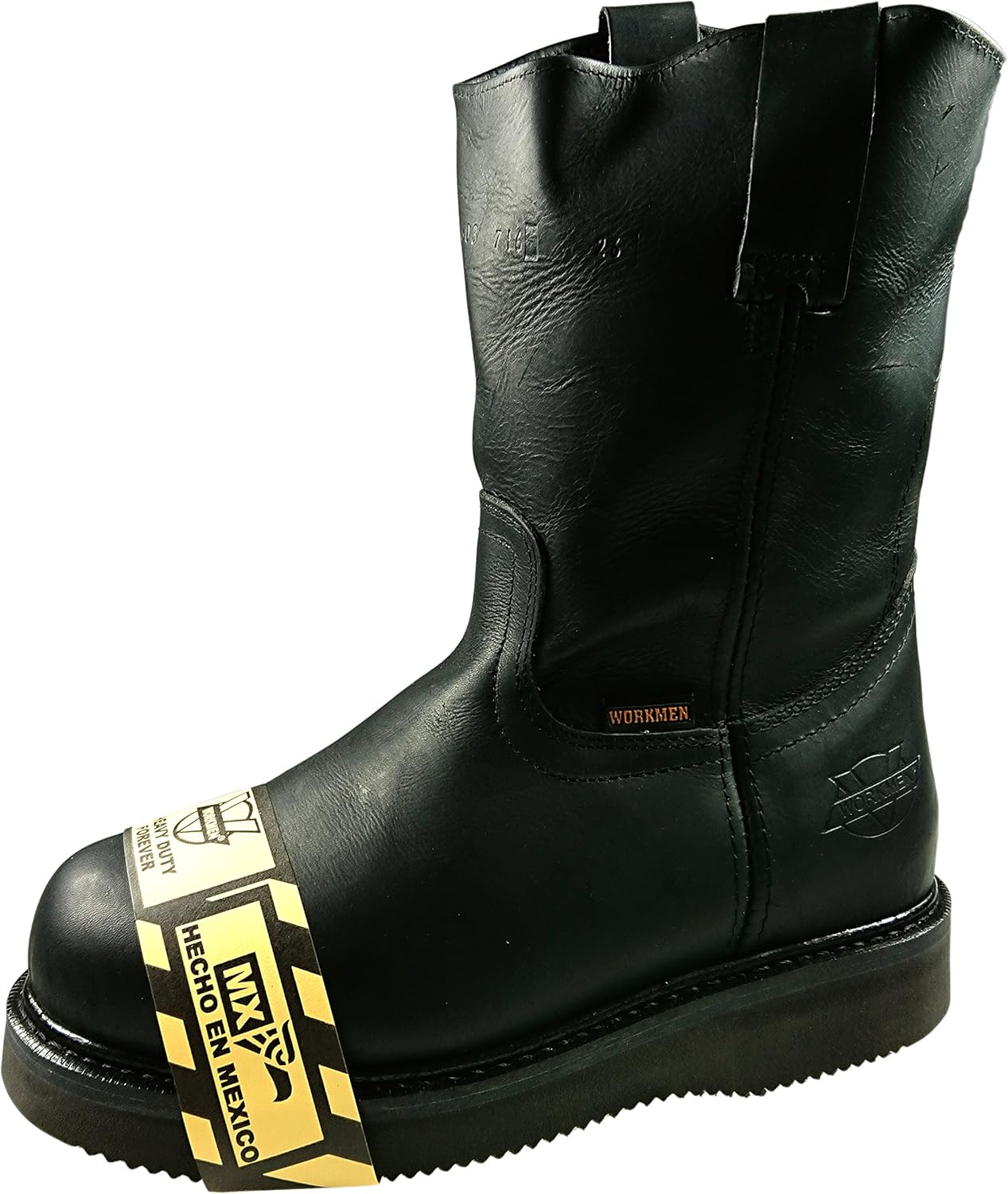 

Мужские рабочие ботинки с подноском из стали, из натуральной кожи, на шнуровке в стиле ковбой Workmen-V, черный