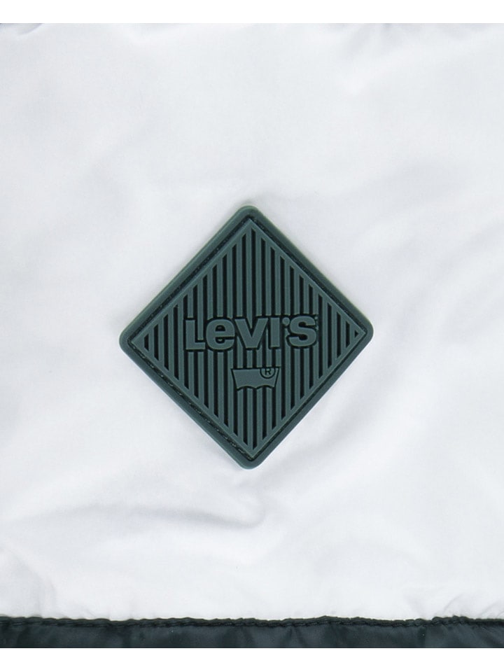 Levi's Kids Стеганая куртка зелено-белого цвета — фото 4
