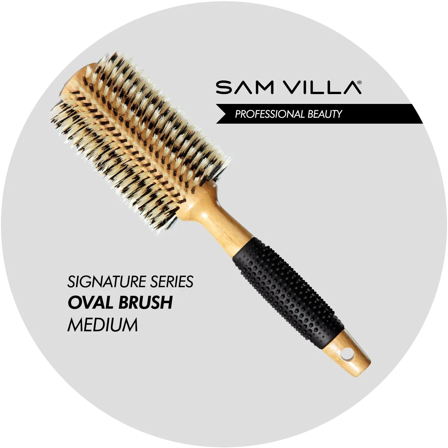Круглая щетка с щетиной Sam Villa Signature Series 1 штука (1 шт.), Bamboo — фото 2
