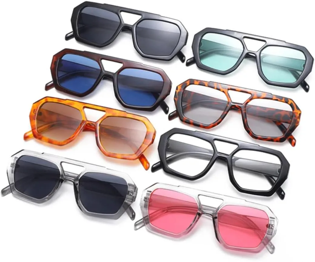 

Солнцезащитные очки с защитой UV400 | Двойная перемычка, цветные линзы | для женщин и мужчин, для занятий спортом на открытом воздухе и путешествий DSVIGF, Black Gray