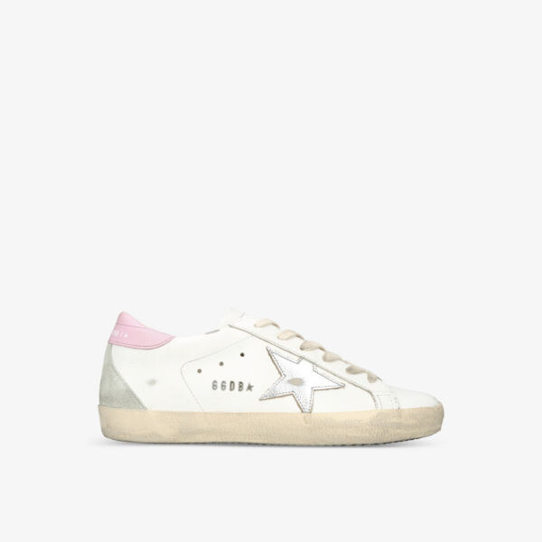 Женские кожаные низкие кеды superstar 11531 Golden Goose, белый