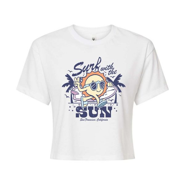 

Футболка с принтом «Surf with Sun» для юниоров Unbranded, белый