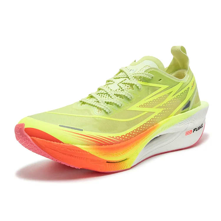 Flame 3.5 Slip Resistant, Abrasion Resistant, Breathable Low top Full Length Carbon Plate кроссовки для марафона 361°, зеленый красный mismatched — фото 4