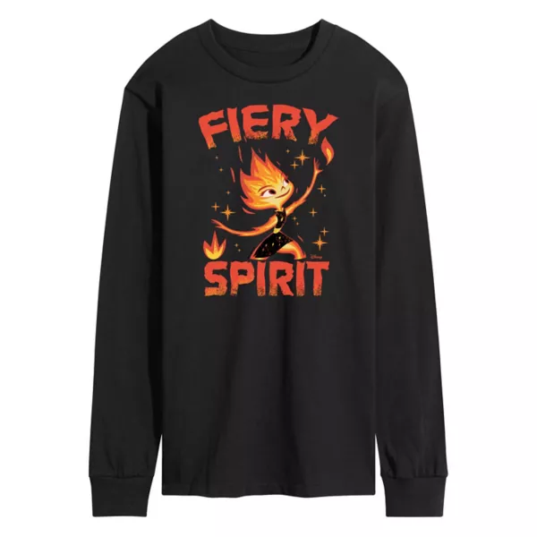 

Мужская футболка Elemental Firey Spirit с длинным рукавом Disney, черный