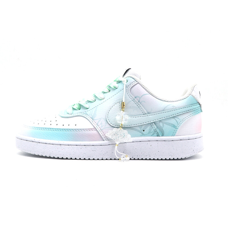 

Кроссовки Nike Court Vision Skateboarding Shoes Women's Low-top White/pink/green, розовый