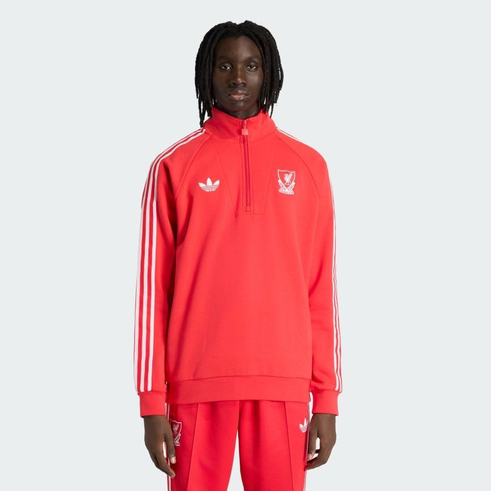 Футболка Liverpool FC Originals с половинной молнией Adidas, Red