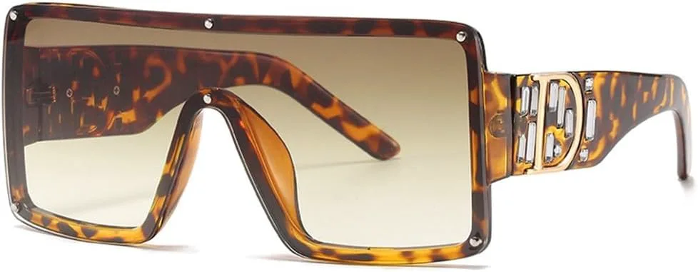 

Солнцезащитные очки UV400 Fashion Cool One Piece Sunglasses Women Shades Sun Glasses For Men Vintage Gradient, Leopard brown, Sunglasses JWMSXYQR, Leopard Brown