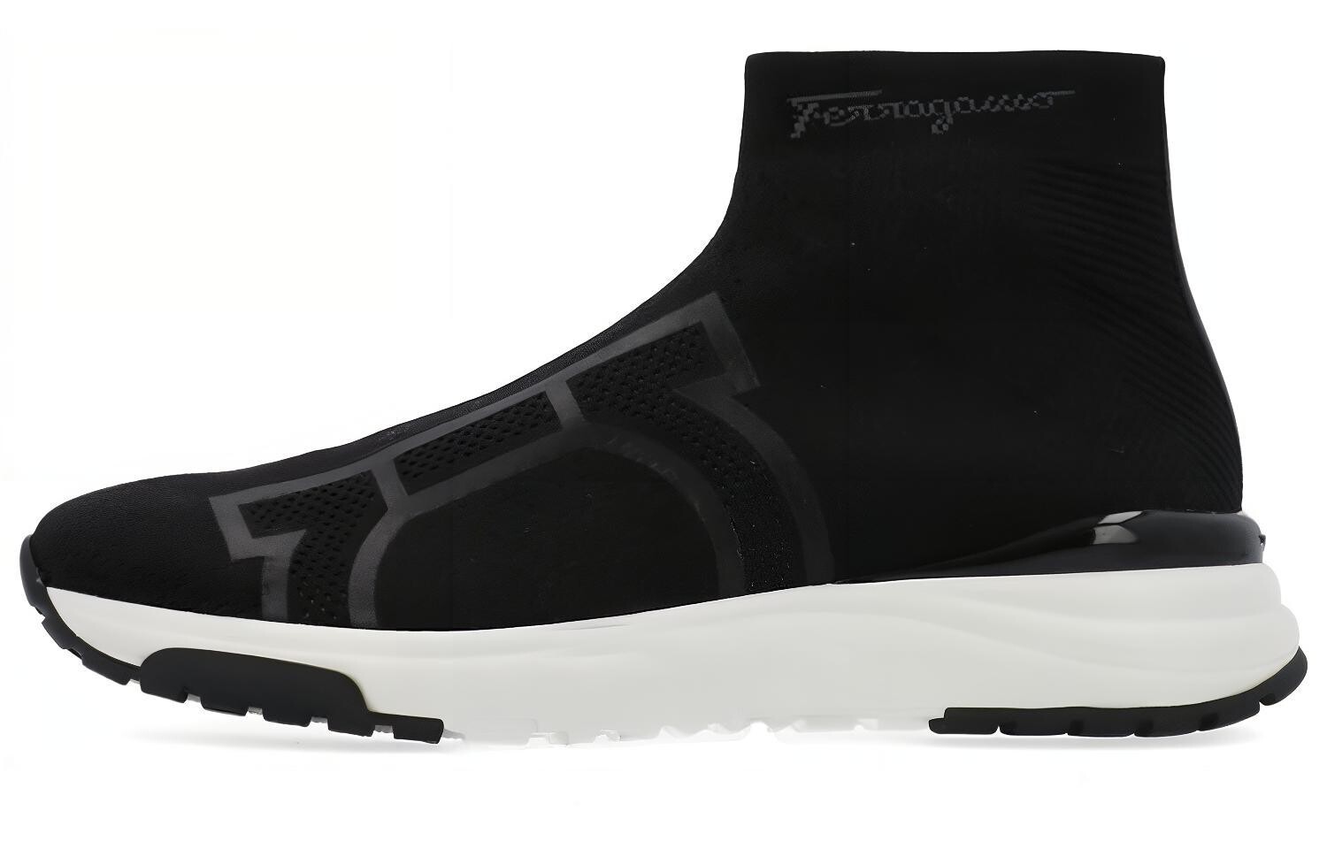 

FERRAGAMO Gancini Lifestyle Shoes Men High-top Black