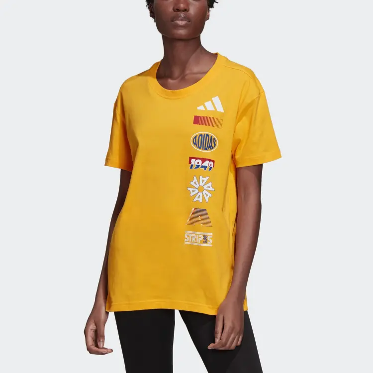 Футболка женская Activated Gold Adidas — фото 4
